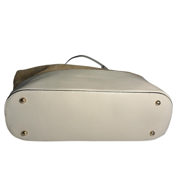 IZZY & ALI Tote Bag Woven Straw and Beige - Picture 4 of 13